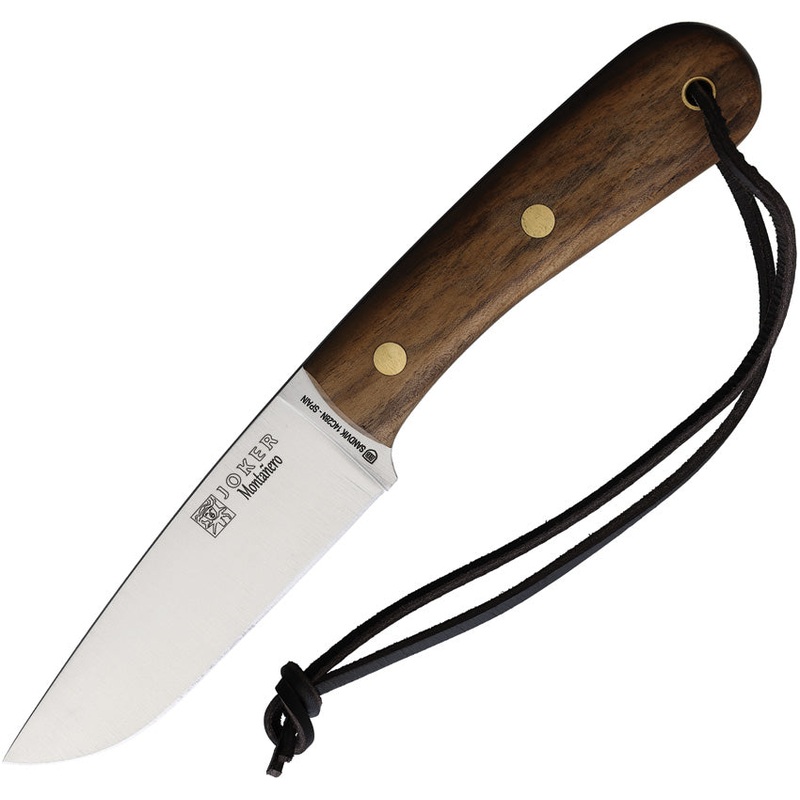 Joker Montanero Bocote Wood 14C28N Sandvik Fixed Blade Knife w/ Sheath CN134
