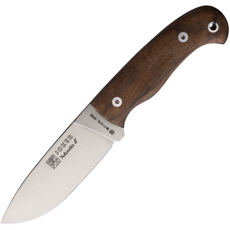 Joker Montes II Outdoor Walnut 1.4116 Stainless Fixed Blade Knife w/ Sheath CN58