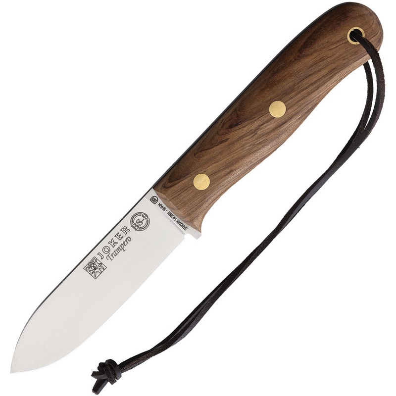 Joker Trampero Survival Bushcraft Walnut 14C28N Sandvik Fixed Blade Knife CN113