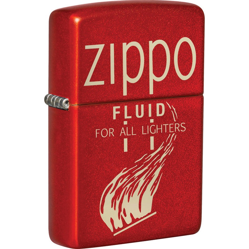 Zippo Retro Design Metallic Red Windproof Lighter 70422