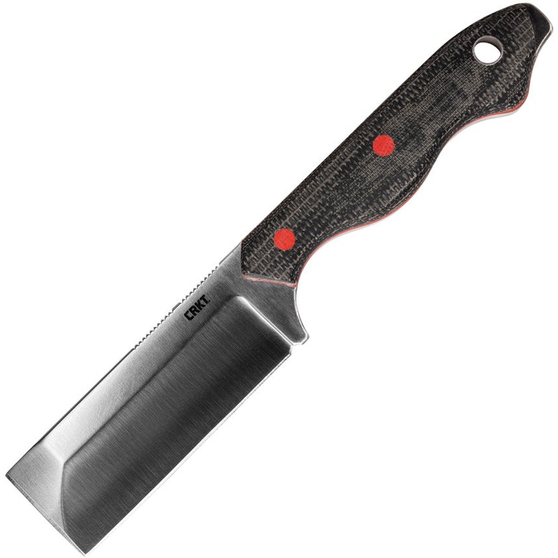 CRKT Razel Black Resin Fiber D2 Steel Cleaver Fixed Blade Knife w/ Sheath 4037