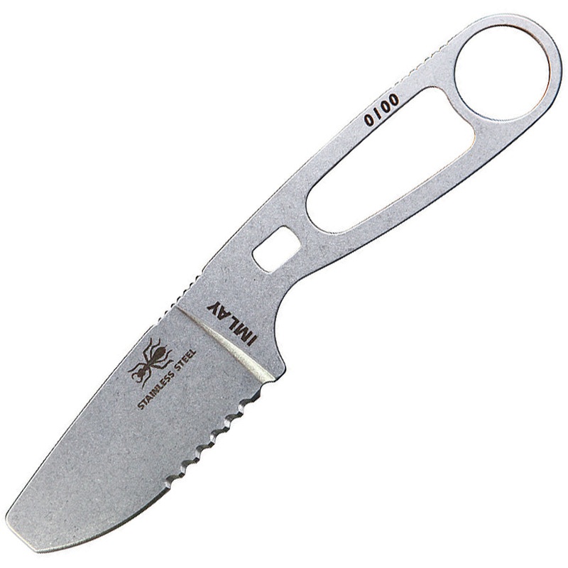 ESEE Imlay Rescue 440C Stainless Serrated Fixed Blade Knife w/ Black Sheath MLAY