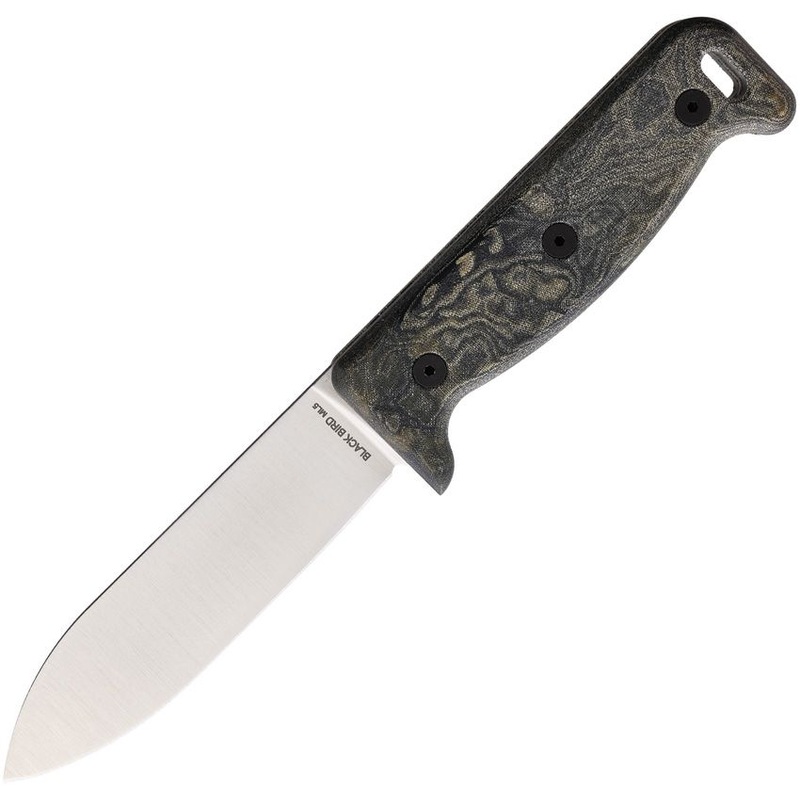 Ontario Black Bird ML5 Multi-Color Micarta 420HC Fixed Blade Knife 7502