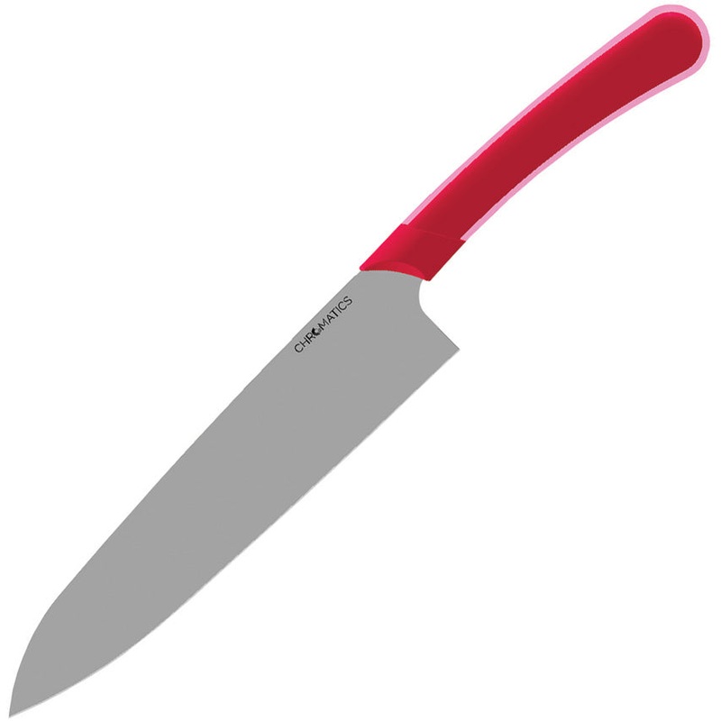Ontario Chromatics Red 440A Stainless Fixed Blade Chef's Knife 3540