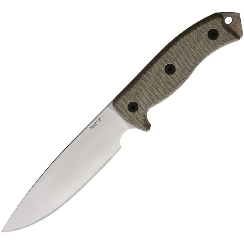 Ontario RAT-6 Tan Micarta S35VN Stainless Fixed Blade Knife w/ Belt Sheath 8659