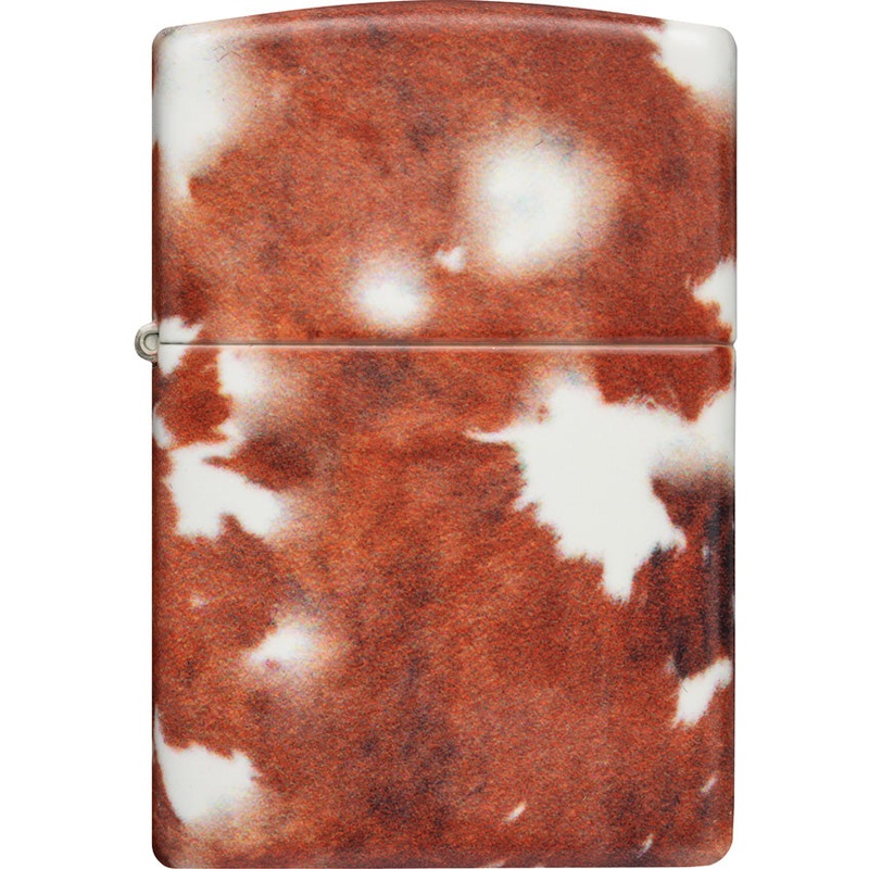 Zippo Cow Print Design Brown & White Windproof Lighter 23790