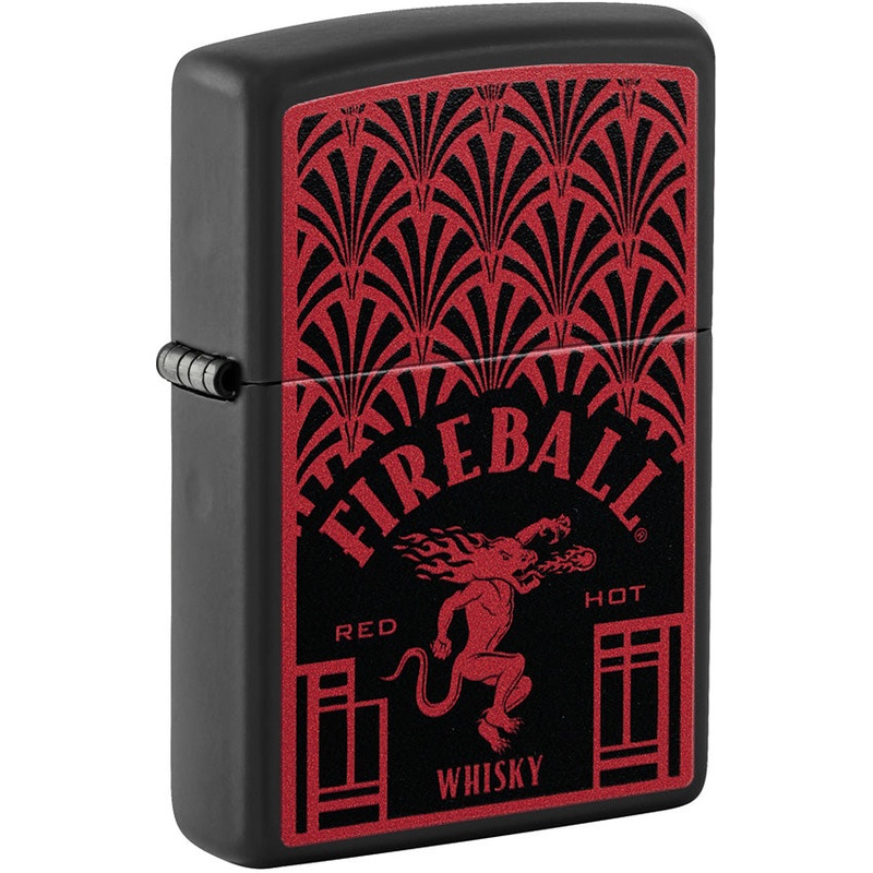 Zippo Fireball Black Matte Windproof Lighter 71900