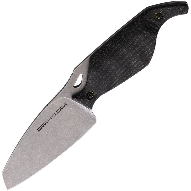 Grissom Knife & Tool Riverstone Black Micarta S35VN Fixed Blade Knife 002MBK   - On Sale