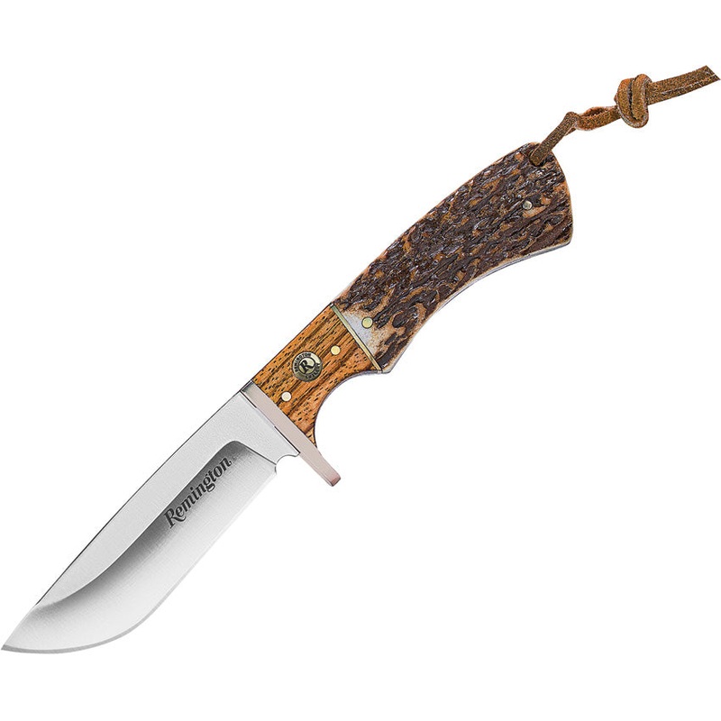 Remington Guide Skinner Stag Bone & Wood Stainless Fixed Blade Knife 15656