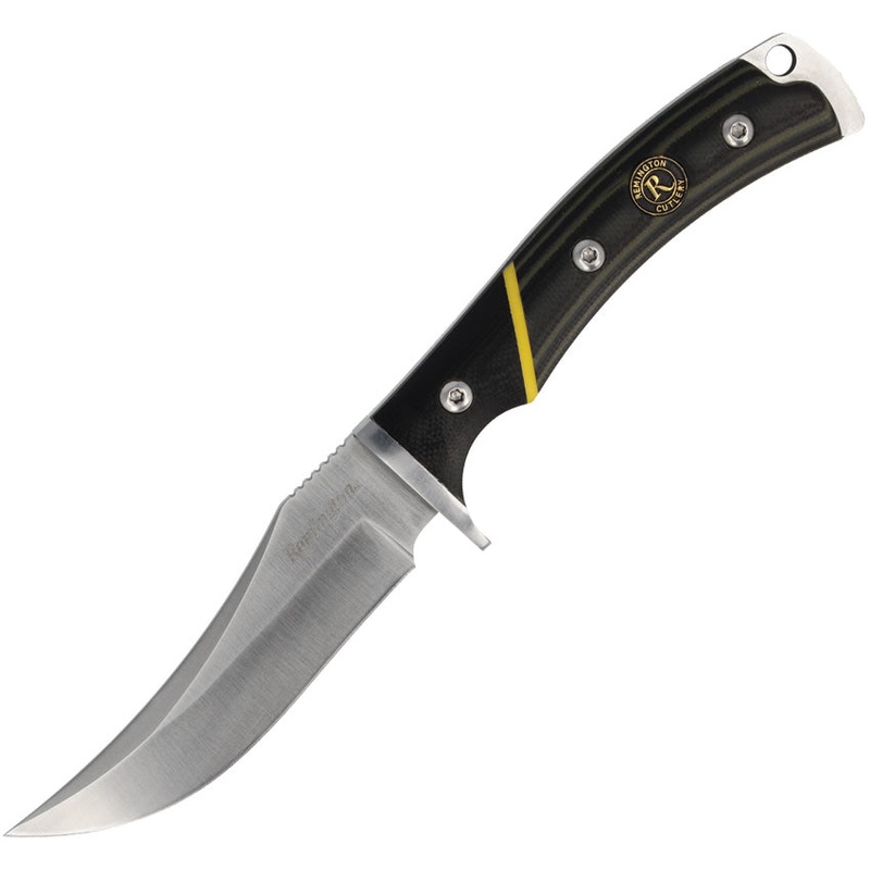 Remington Hunter Black & Green G10 Stainless Trailing Pt Fixed Blade Knife 15633