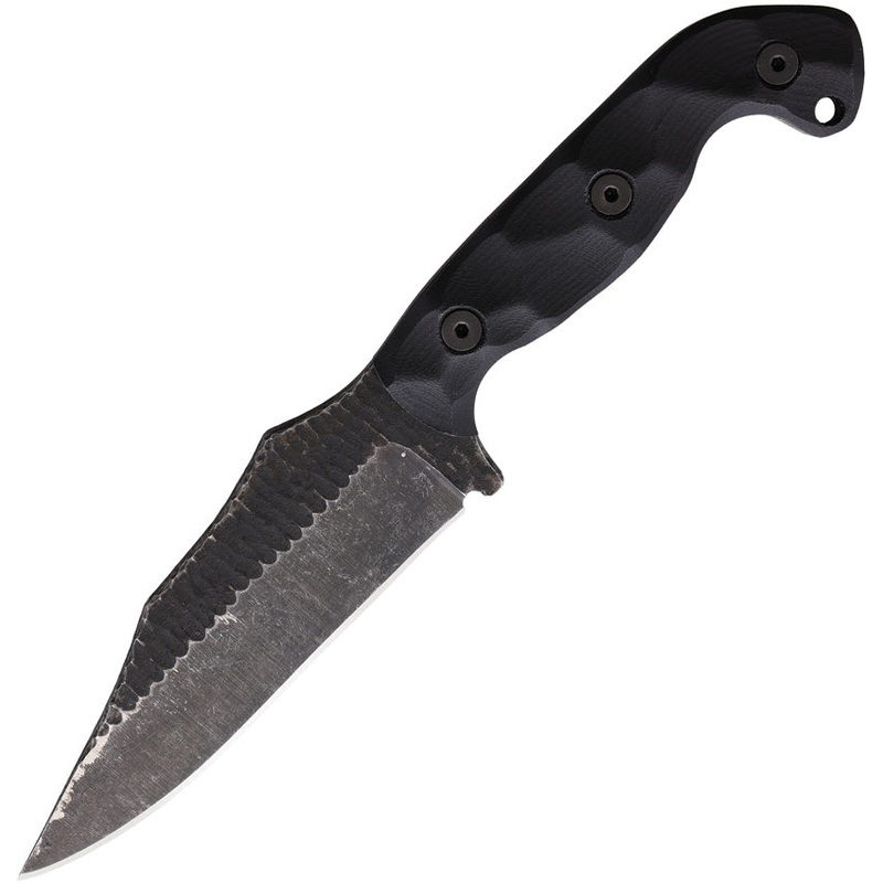Stroup Knives TU1 Black G10 1095HC Fixed Blade Knife w/ Kydex Sheath PTU1BG10S