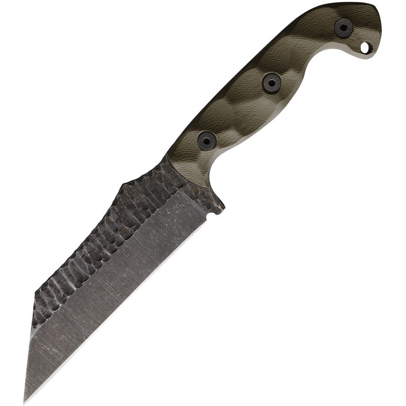 Stroup Knives TU3 Green G10 1095HC Fixed Blade Knife w/ Kydex Sheath PTU3ODG10S