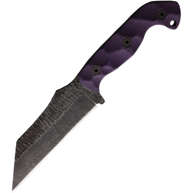 Stroup Knives TU3 Purple G10 1095HC Fixed Blade Knife w/ Kydex Sheath PTU3PG10S