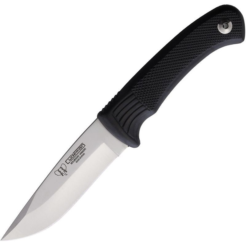 Cudeman Black Rubber Vanadium Molybdenum Fixed Blade Knife w/ Belt Sheath 151H