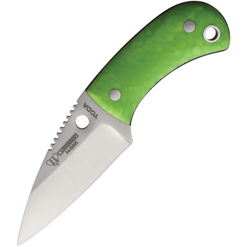 Cudeman YODA Green Juma Bohler N695 Fixed Blade Neck Knife w/ Sheath 200JVK