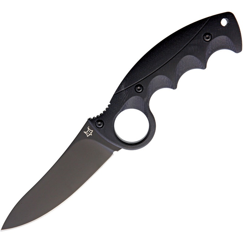 Fox Russ Kommer Alaska Black G10 Becut Steel Fixed Blade Knife w/ Sheath 621B