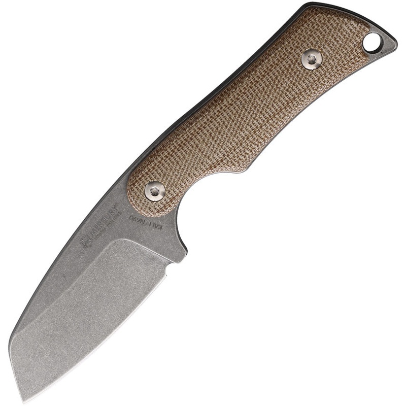 Mercury Kali Brown Micarta N690 Sheepsfoot Fixed Blade Knife w/ Sheath 9KALISFNC   - On Sale
