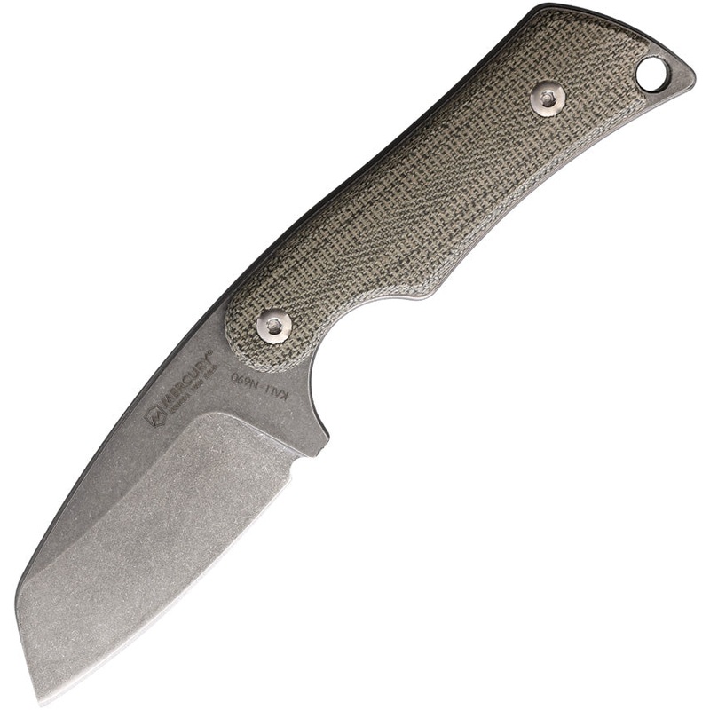 Mercury Kali Green Micarta N690 Sheepsfoot Fixed Blade Knife w/ Sheath 9KALISFGC   - On Sale