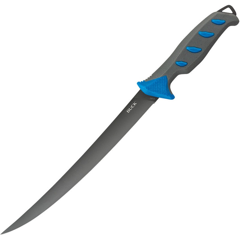 Buck 147 Hookset Fillet Blue & Gray TPE 5Cr15MoV Stainless Fixed Blade Knife 147BLS