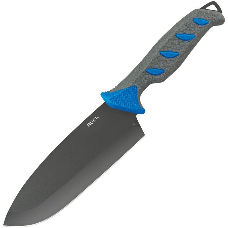 Buck 150 Hookset Salt Water Cleaver Blue & Gray TPE 5Cr15MoV Fixed Blade Knife 150BLS