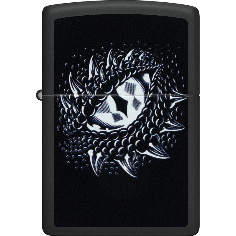 Zippo Dragon Eye Design Black/White Matte Waterproof Lighter 74050