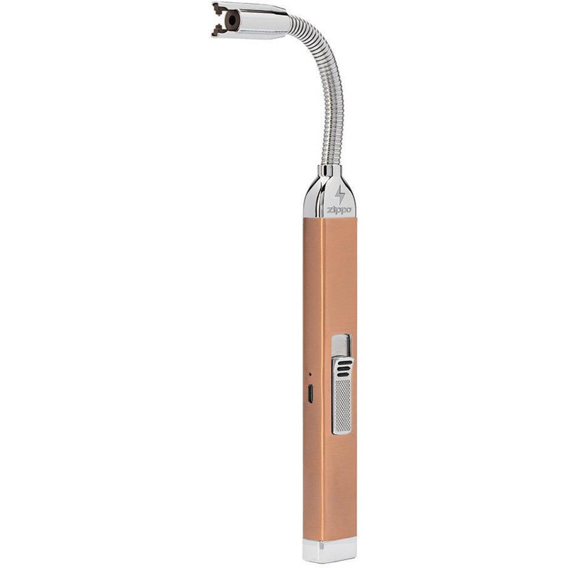 Zippo Rose Gold Finish Rechargeable Candle Lighter w/ Charging Cable 07403