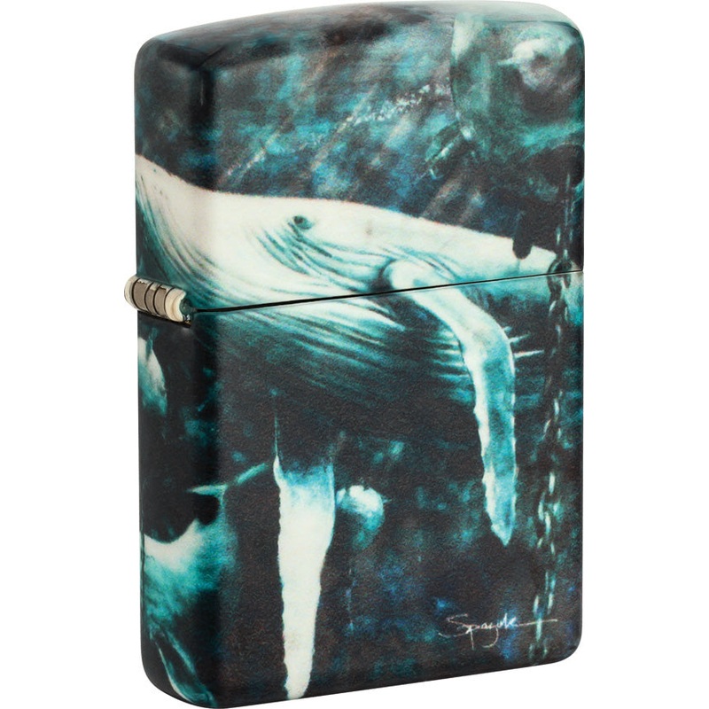 Zippo Spazuk Design Blue/Black 540 Colored Water Resistant Lighter 53323
