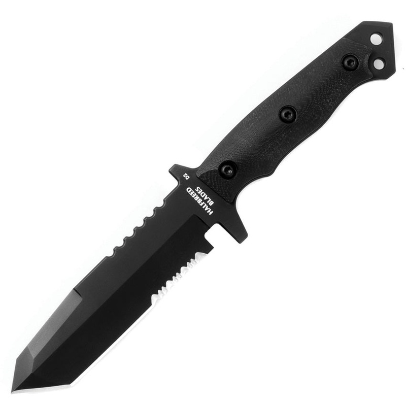 Halfbreed Blades Medium Infantry Black G10 K110 Tool Steel Fixed Blade Knife MIK02