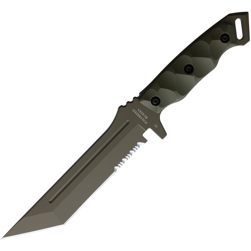 Halfbreed Blades Medium Infantry Green OD Bohler K110 Fixed Blade Knife MIK05PSOD