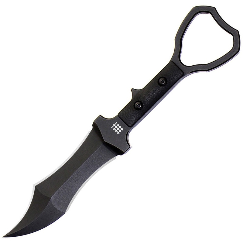 Halfbreed Blades CCK Tuhon Raptor Black G10 K110 Steel Fixed Blade Knife CCK03