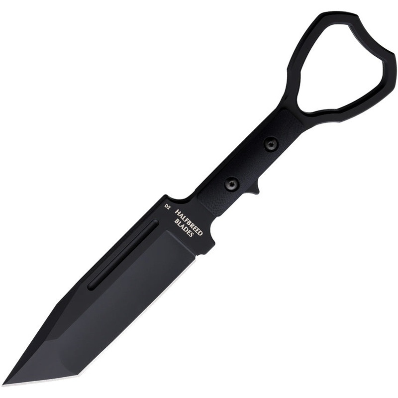 Halfbreed Blades Compact Clearance Black G10 K110 Steel Fixed Blade Knife CCK02