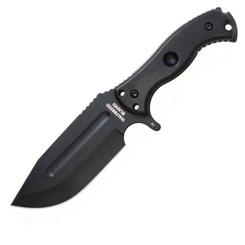Halfbreed Blades Large Bush Black G10 K110 Steel Fixed Blade Knife LBK01