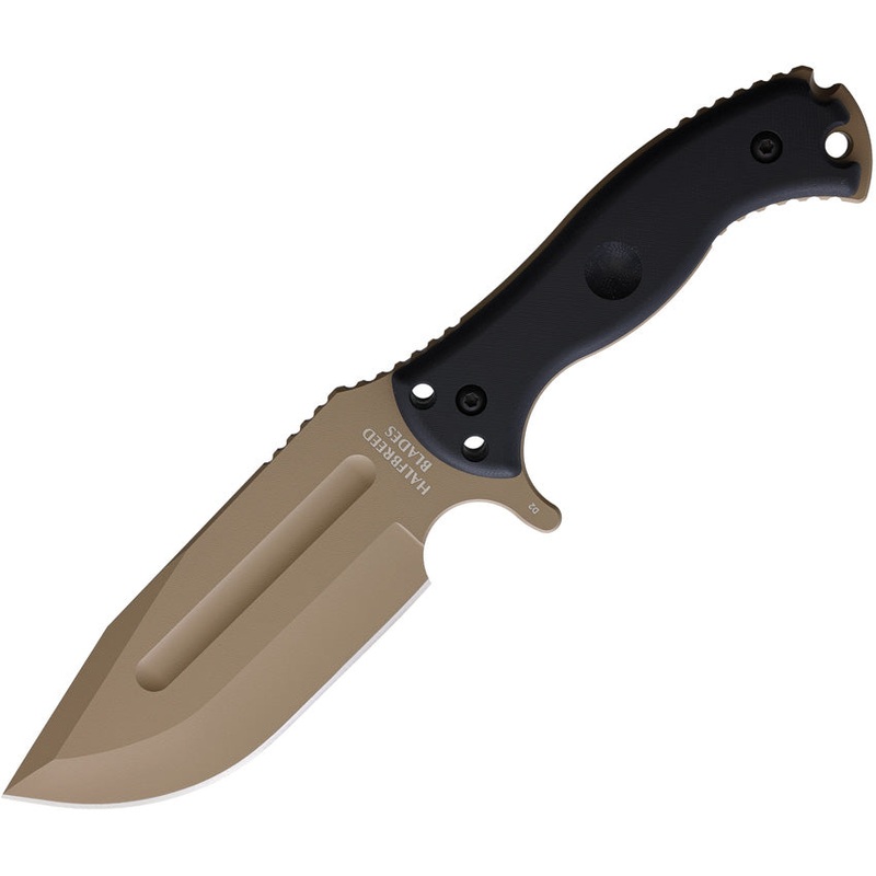 Halfbreed Blades Large Bush Black G10 K110 Steel Fixed Blade Knife LBK01DE