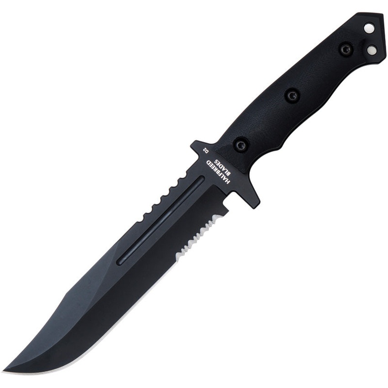 Halfbreed Blades Large Infantry Black G10 K110 Steel Fixed Blade Knife LIK01