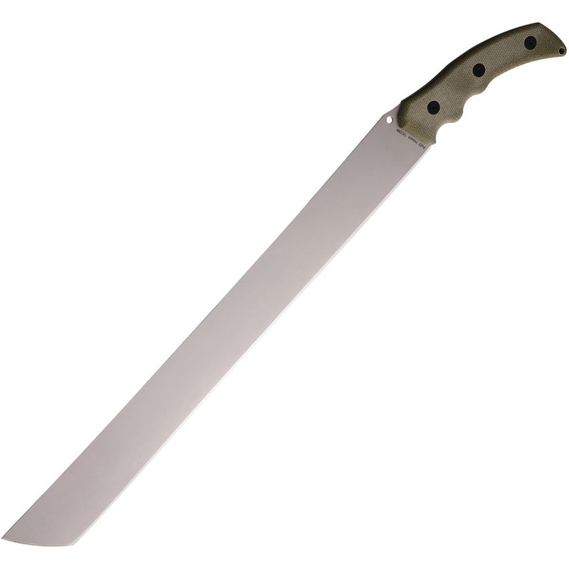 Hoback Knives The Path Machete OD Green Micarta 14C28N Fixed Blade Knife 035   - On Sale