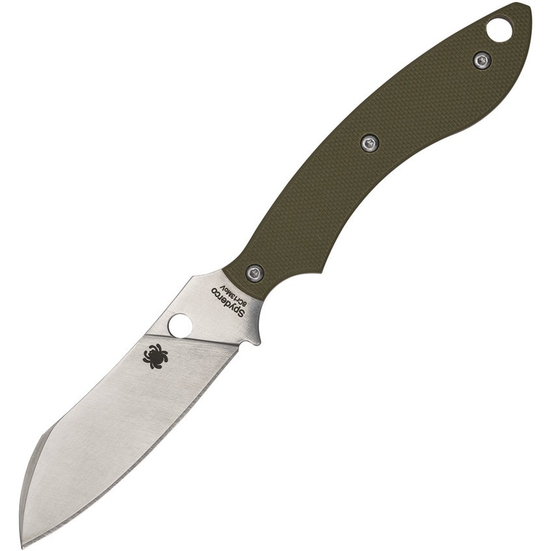 Spyderco Stok OD Green G10 8Cr13MoV Drop Point Fixed Blade Knife FB50GPOD