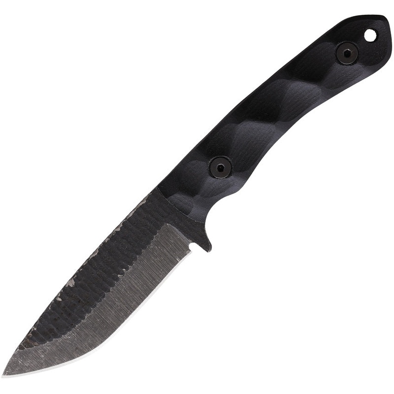 Stroup Knives GP2 Black G10 Handle 1095HC Stainless Steel Fixed Blade Knife GP2BG10S