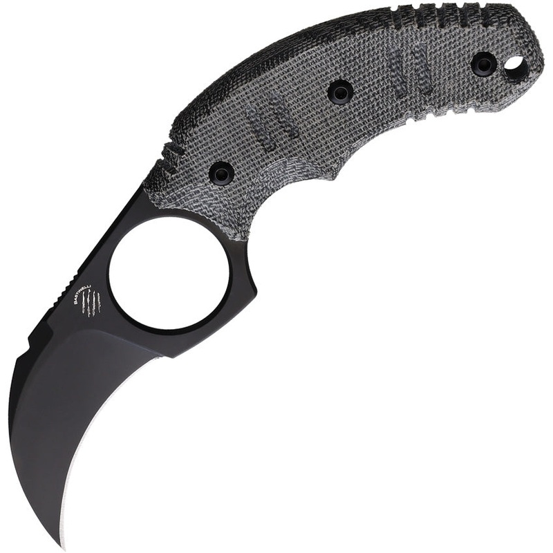 Bastinelli Creations Ligament Black Micarta Handle Bohler M390 Fixed Blade Knife 253
