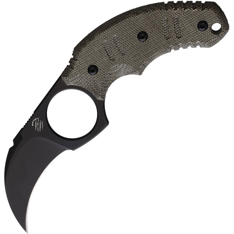 Bastinelli Creations Ligament OD Green Micarta Handle Bohler M390 Fixed Blade Knife 254