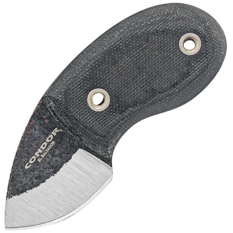 Condor Tortuga Fixed Blade Neck Knife Black Micarta 1075HC Steel Blade 80715HC
