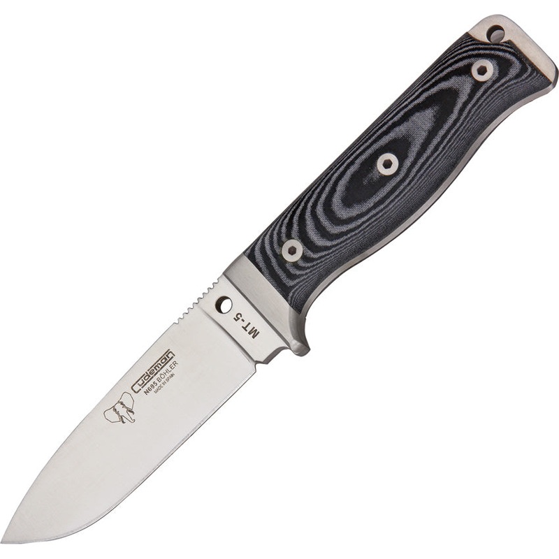Cudeman MT5 Survival Black Micarta Bohler N695 Fixed Blade Knife w/ Sheath 120M