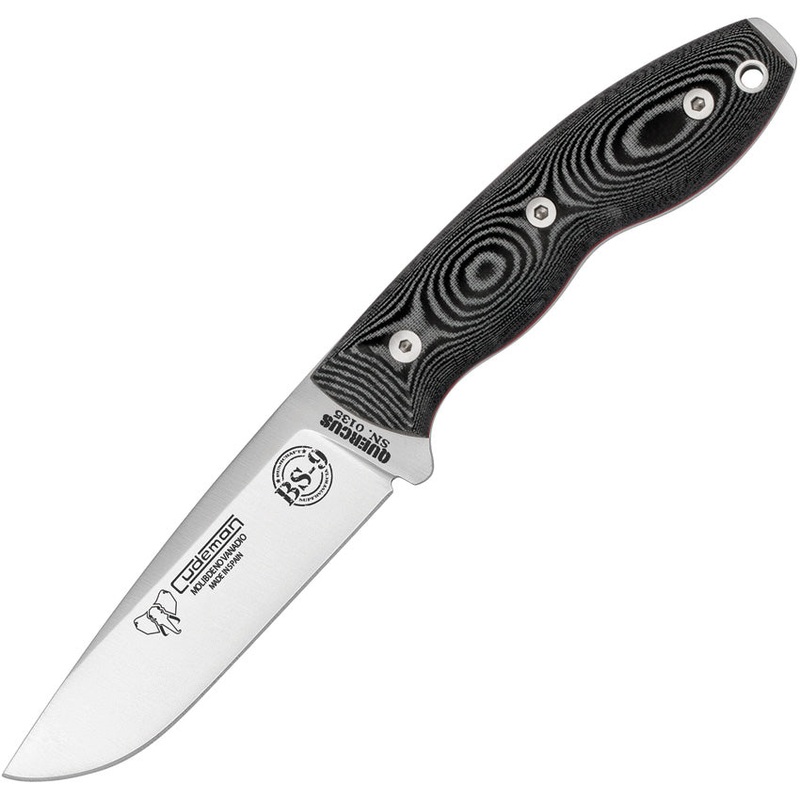 Cudeman Quercus Black Micarta Vanadium Fixed Blade Knife w/ Belt Sheath 160M