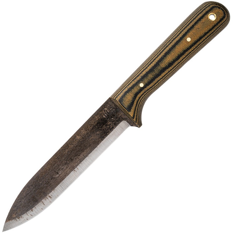 Pathfinder PKS Kephart XL Camo Micarta 1095HC Steel Fixed Blade Knife 302CAMXL