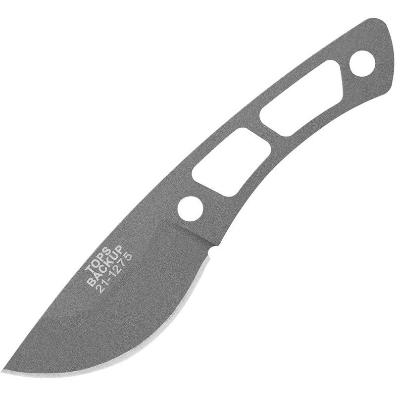 TOPS Backup Tungsten Cerakote 1095 Fixed Blade Knife w/ Kydex Sheath TBKP02