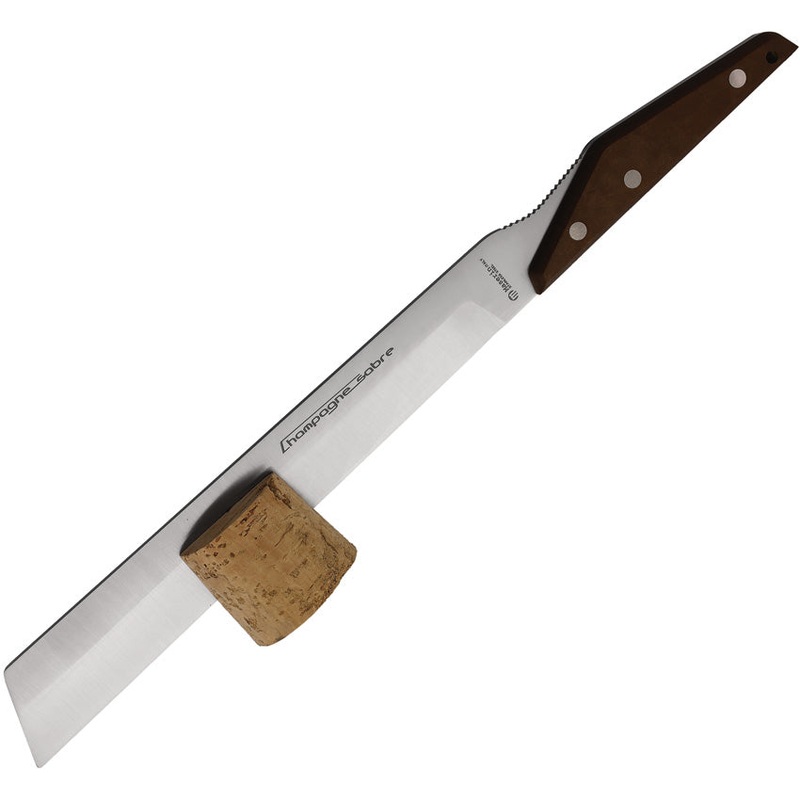 Maserin Champagne Saber Fixed Blade Knife Brown Paperstone 420 Stainless 2000SC15PM