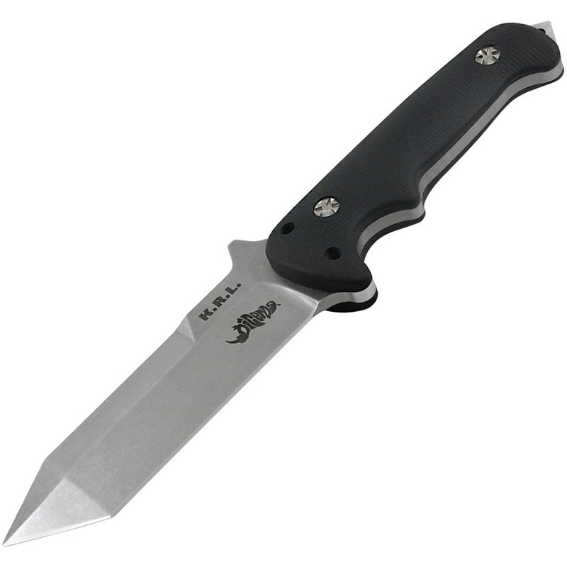 Maserin Diceros K.R.L. Fixed Blade Knife Black G10 D2 Tool Steel Tanto Point 925G10N