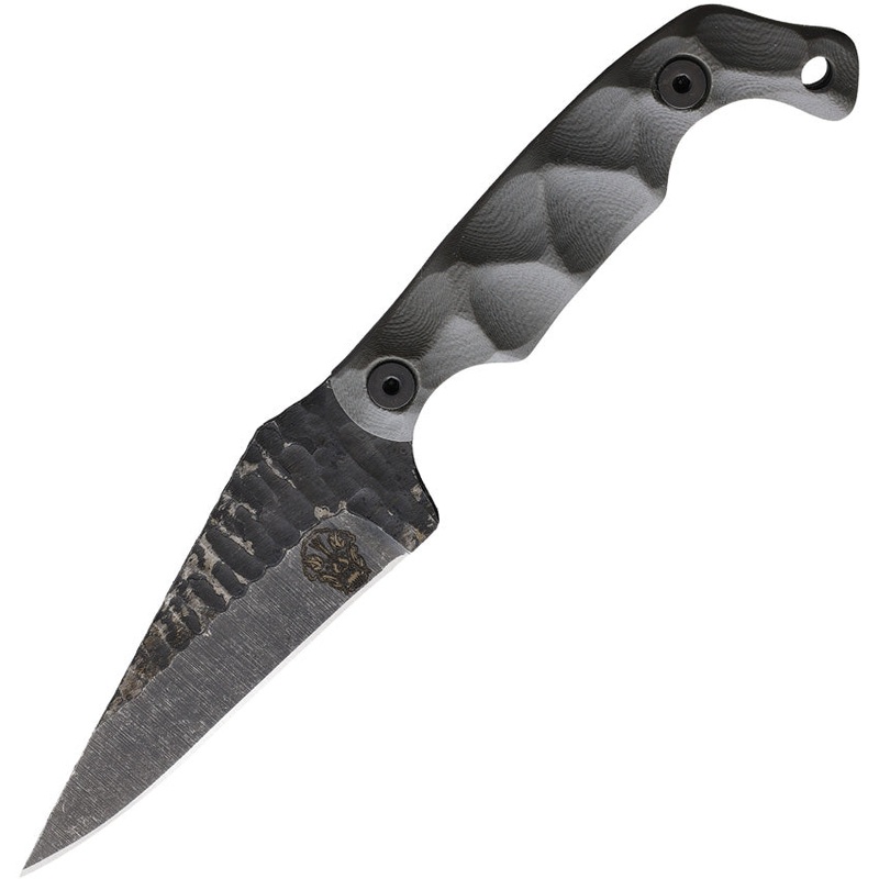 Stroup Knives Bravo 5 Gray G10 1095HC Fixed Blade Knife w/ Belt Sheath B5GRG10