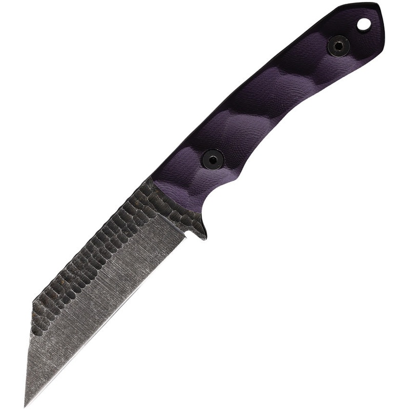 Stroup Knives GP3 Purple G10 1095HC Fixed Blade Knife w/ Belt Sheath GP3PG10S