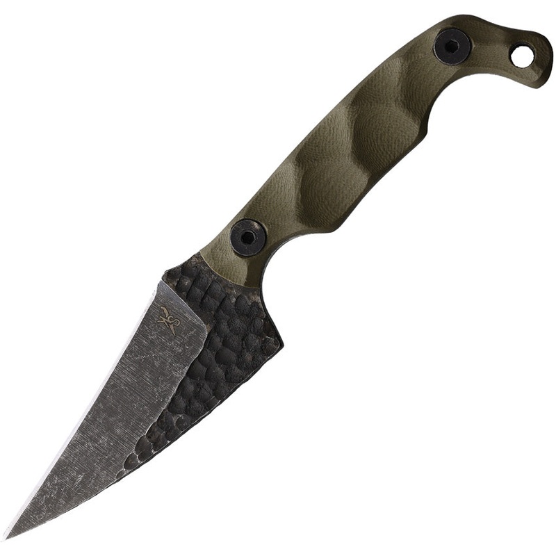 Stroup Knives Mini Mod 2 OD Green G10 1095HC Fixed Blade Knife MINI2ODG10S