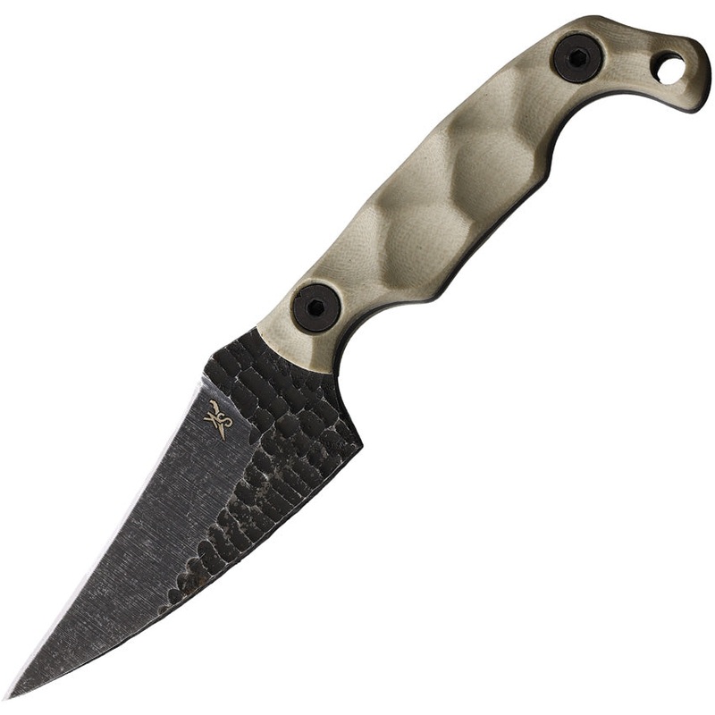 Stroup Knives Mini Mod 2 Tan G10 1095HC Fixed Blade Knife w/ Sheath MINI2TG10S